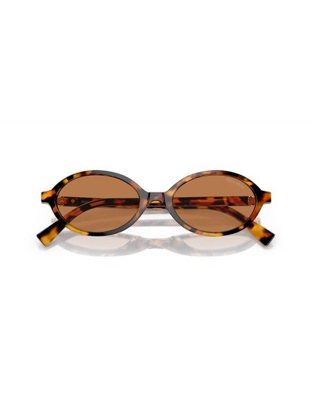 Lunettes de soleil Miu Miu pour femme, ovales, havane clair, originales