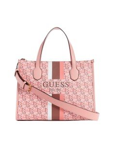 GUESS BOLSO TOTE SILVANA DE 2 COMPARTIMIENTOS CON ASAS SUPERIORES COLOR ROSA