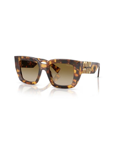 Sunglasses Miu Miu Cat Eye women gold havana - Free shipping
