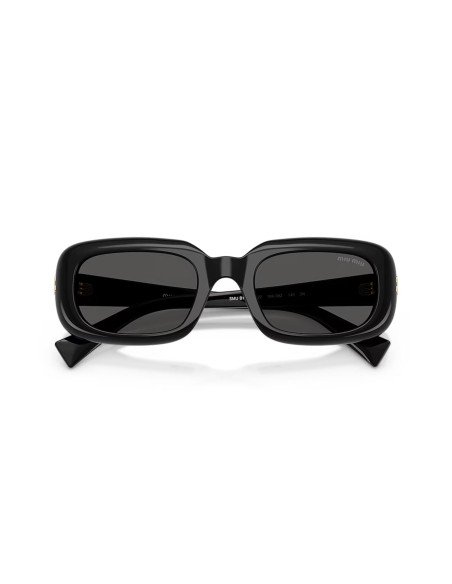 Miu Miu óculos de sol ovais pretos e cinzentos para mulher comprar agora