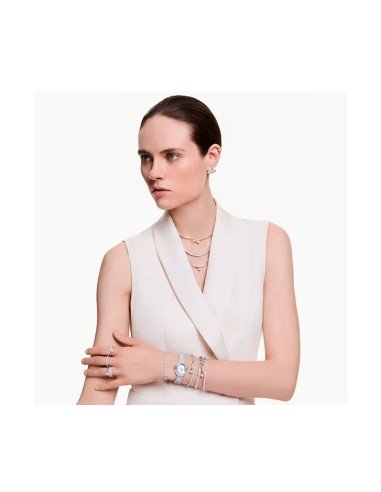 Orecchini a cerchio Swarovski Matrix bianchi, acquista online
