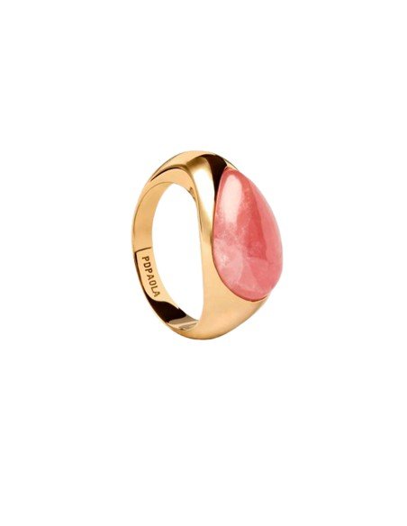 Buy the PDPAOLA Moon Seal Ring with Rhodochrosite online