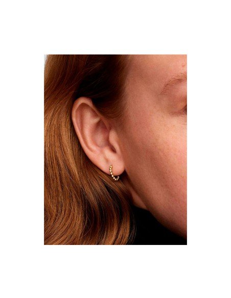Orecchini a cerchio Pandora con perline Huggie - Spedizione gratuita