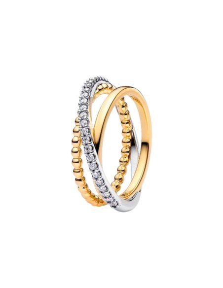 Anello Pandora Shine con tripla fascia incrociata - Spedizione gratuita