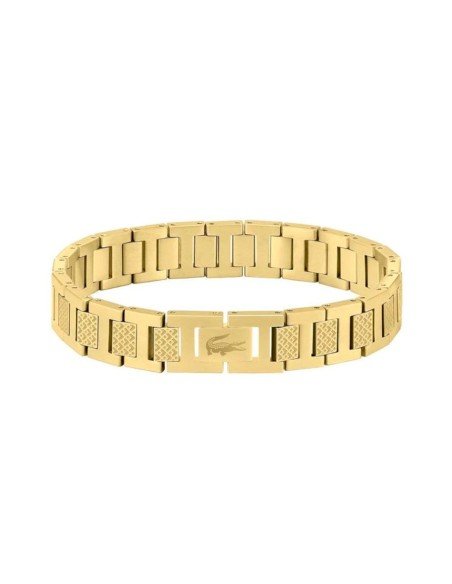Comprar a pulseira Lacoste Metropole para homem em aço dourado