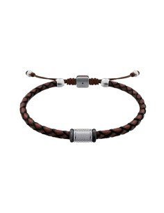 Pulseira Fossil para homem, modelo Machine, em pele castanha - Envio gratuito
