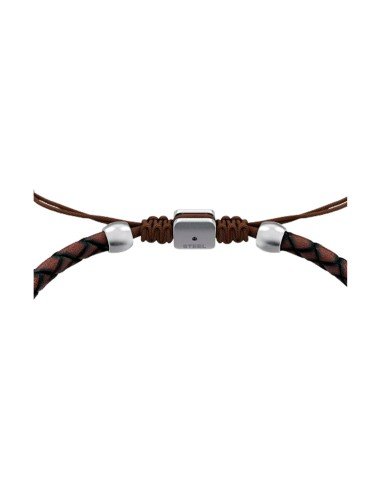 Pulseira Fossil para homem, modelo Machine, em pele castanha - Envio gratuito