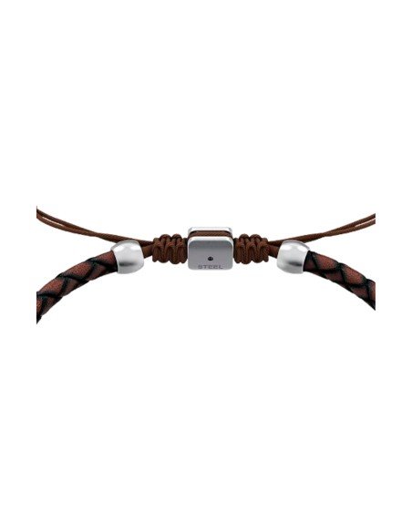 Pulseira Fossil para homem, modelo Machine, em pele castanha - Envio gratuito