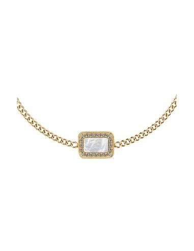 Pulseira Fossil Raquel Glitz Nacar Branca - Envio Grátis