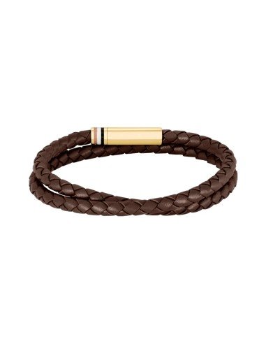 Pulseira Hugo Boss Ares em couro castanho para homem - Original e elegante