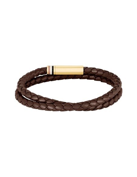 Pulseira Hugo Boss Ares em couro castanho para homem - Original e elegante