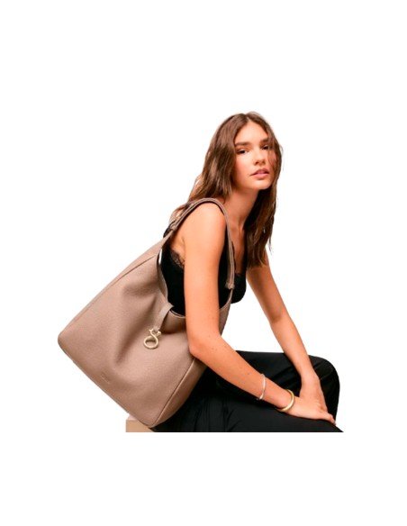 Sac en cuir taupe foncé TOUS Infinity - Livraison gratuite dès aujourd’hui