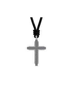 Colar Fossil para Homem com Cruz em Pele - Originalidade e Envio Grátis