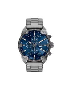Relógio Diesel Spiked DZ4724 em aço cor de chumbo - Envio gratuito