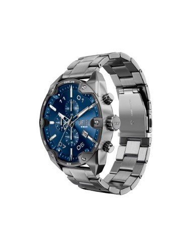 Relógio Diesel Spiked DZ4724 em aço cor de chumbo - Envio gratuito