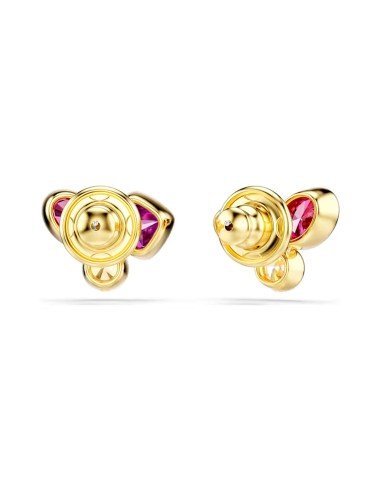 Brincos de botão Swarovski Amber multicoloridos em ouro. Envio gratuito!