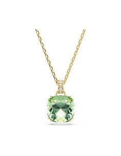 Colar Millenia da Swarovski, verde com banho de ouro - Envio gratuito