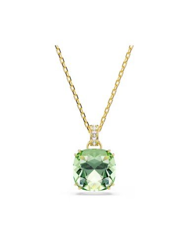Colar Millenia da Swarovski, verde com banho de ouro - Envio gratuito