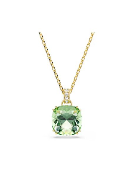 Colar Millenia da Swarovski, verde com banho de ouro - Envio gratuito