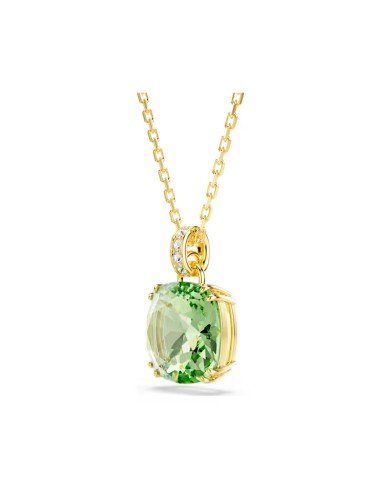 Colar Millenia da Swarovski, verde com banho de ouro - Envio gratuito
