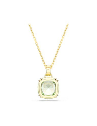 Colar Millenia da Swarovski, verde com banho de ouro - Envio gratuito