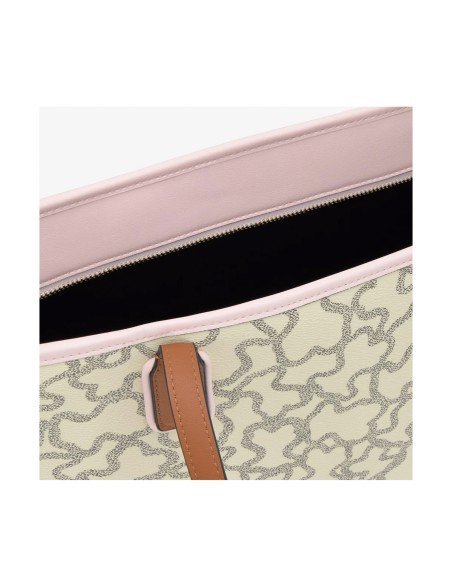 Kaufen Sie die große beige „Kaos Icon“-Tragetasche von Tous mit kostenlosem Versand