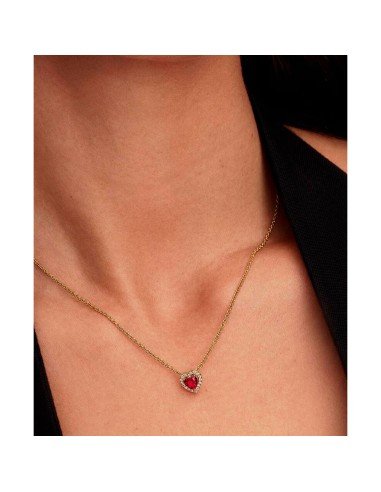 Pandora Collar Shine Corazón Rojo Brillante - Envío Gratis