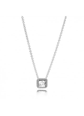 PANDORA COLLAR PLATA CIRCONITA T-45