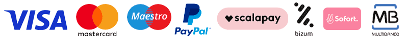 Métodos de pago: Visa, Mastercard, PayPal, Apple Pay, Google Pay